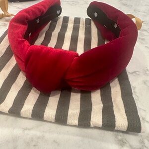 LELE SADOUGHI

red Velvet Knotted Headband